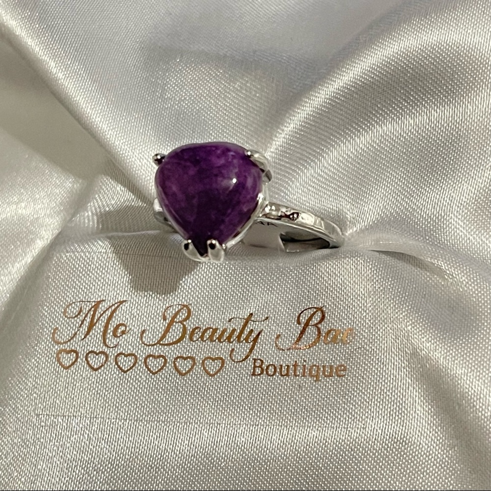 Amethyst Heart Ring - Picture 2 of 5